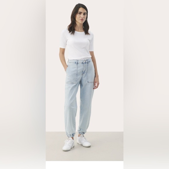 Part Two Copenhagen Light Blue Boyfriend Jeans Size Medium / Large - Picture 3 of 15